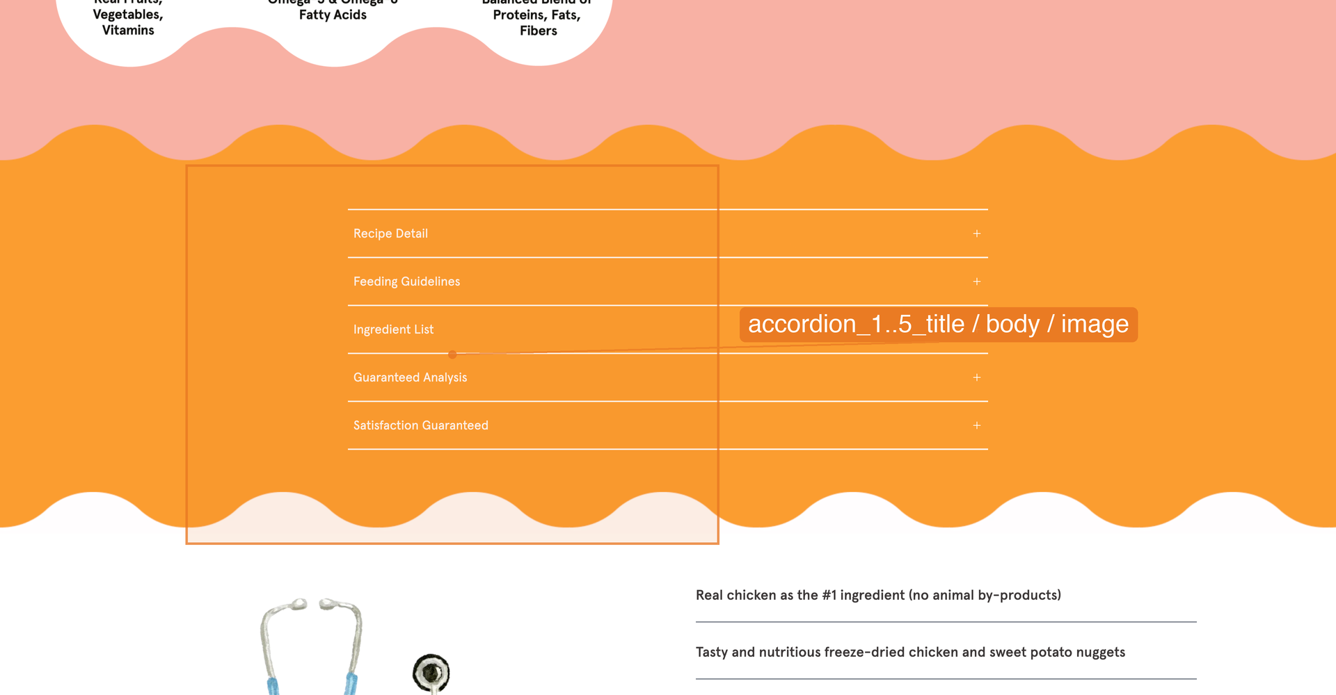 PDP accordion sections